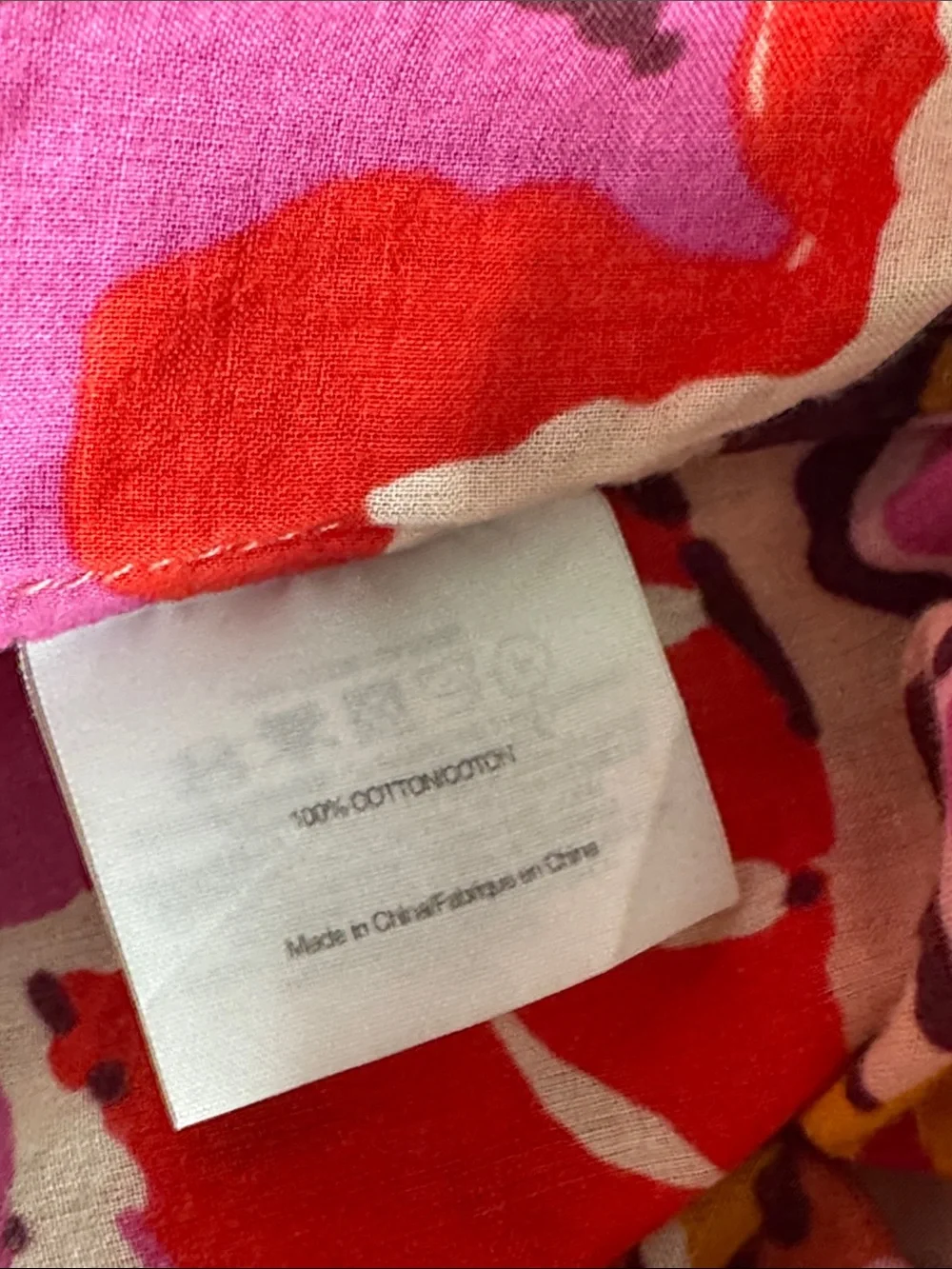 Tory Burch Pink and Coral Floral V-Neck Tunic